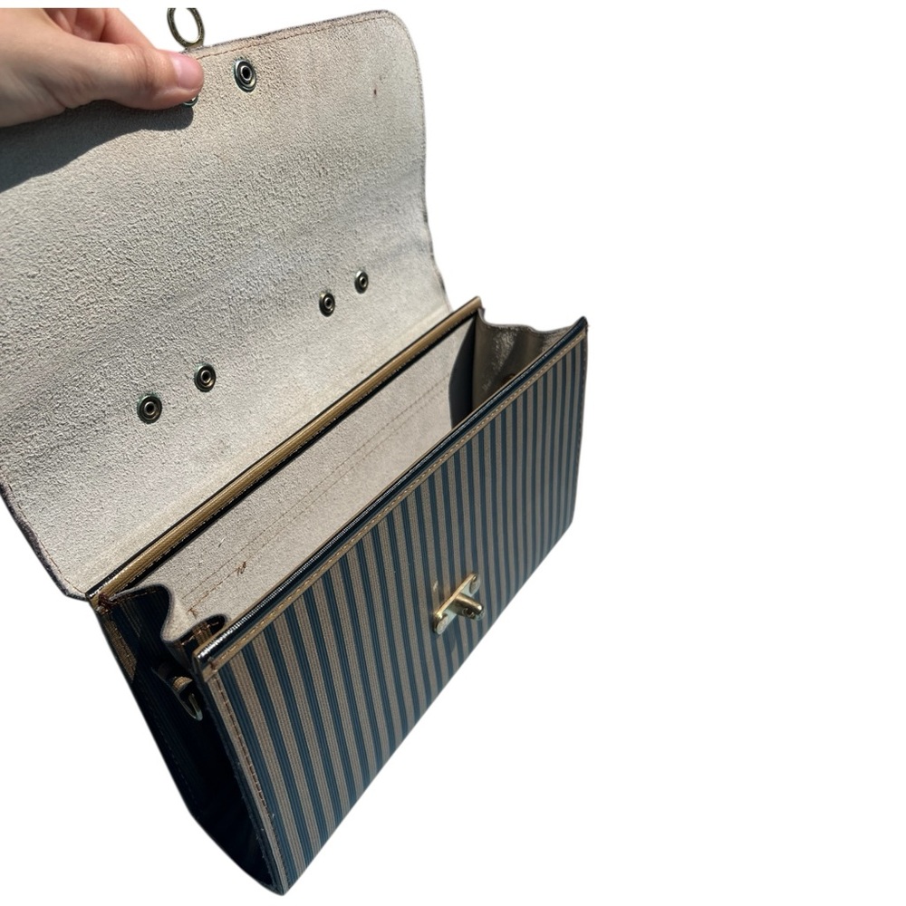 Vintage Striped Brown and Black Women's Bag - Picture 3 of 9